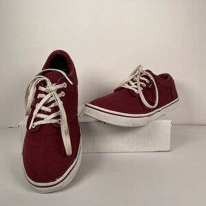 VANS Off The Wall Maroon Burgundy Sneakers Shoes Women's Size 7 - Used Condition